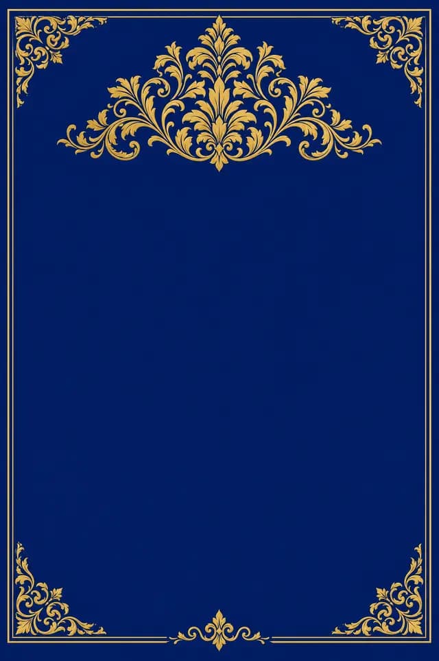 Royal Blue Crest marriage biodata template — deep jewel tones with dense gold mandala and paisley work